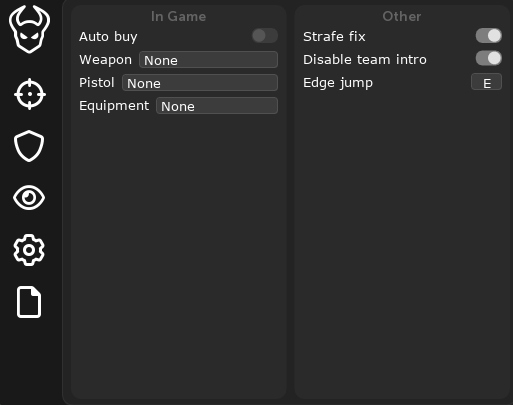 Settings Menu